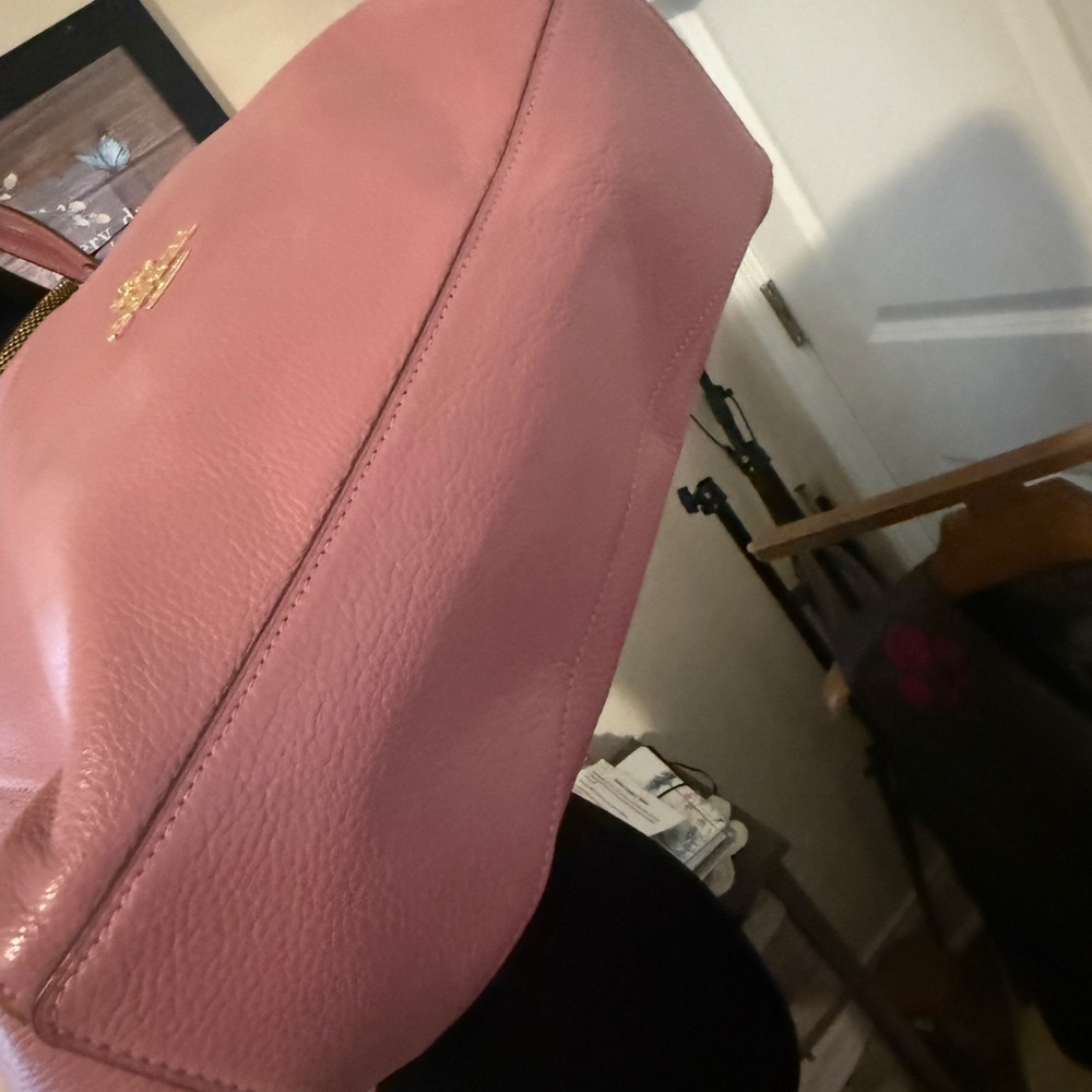 Coach Dusty Rose Leather Shoulder Bag - Picture 2 of 10